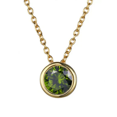 Lunaria Gemmara Birthstone Necklace | Gold 18k