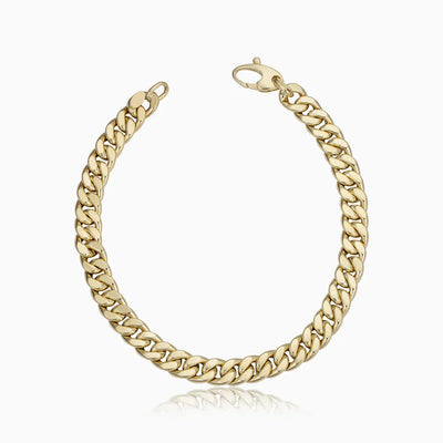 Estate Cuban Bracelet | White Gold 16k