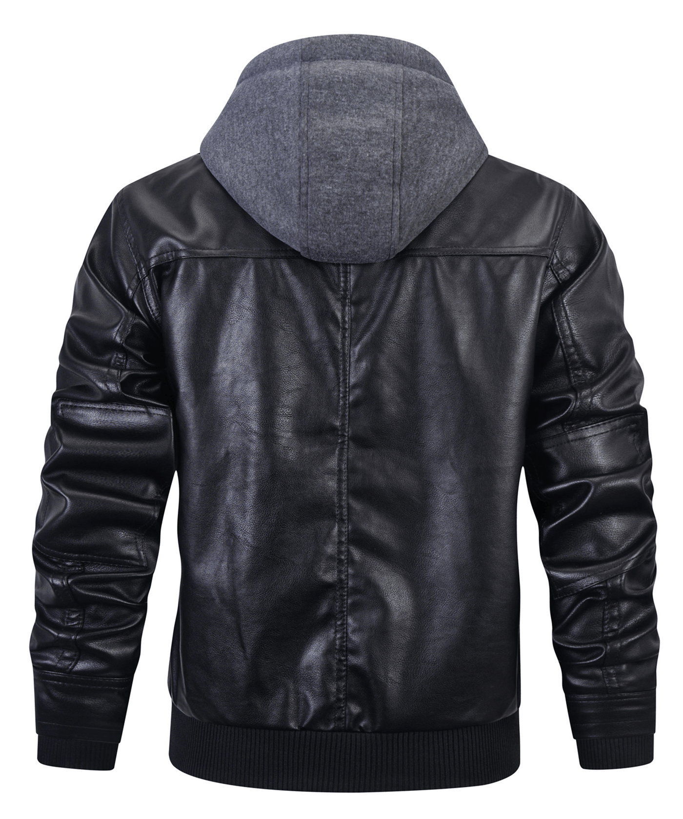 Rider Leather Hooded Jacket