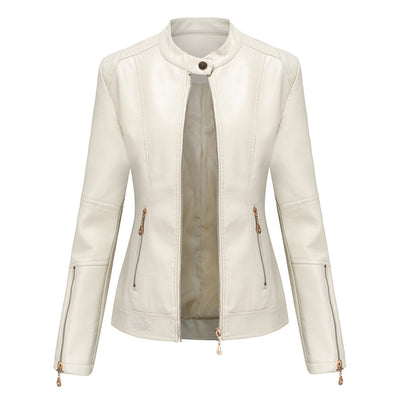 Avencea - Stylish PU Leather Jacket