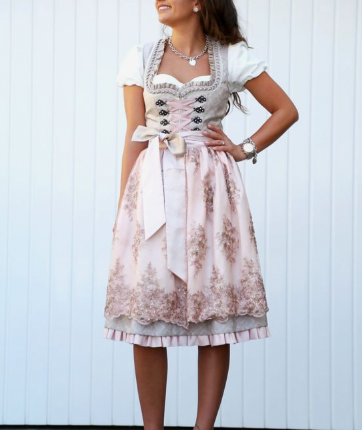 Avencea - Unique Traditional Dress/Dirndl for Women with Apron and Blouse
