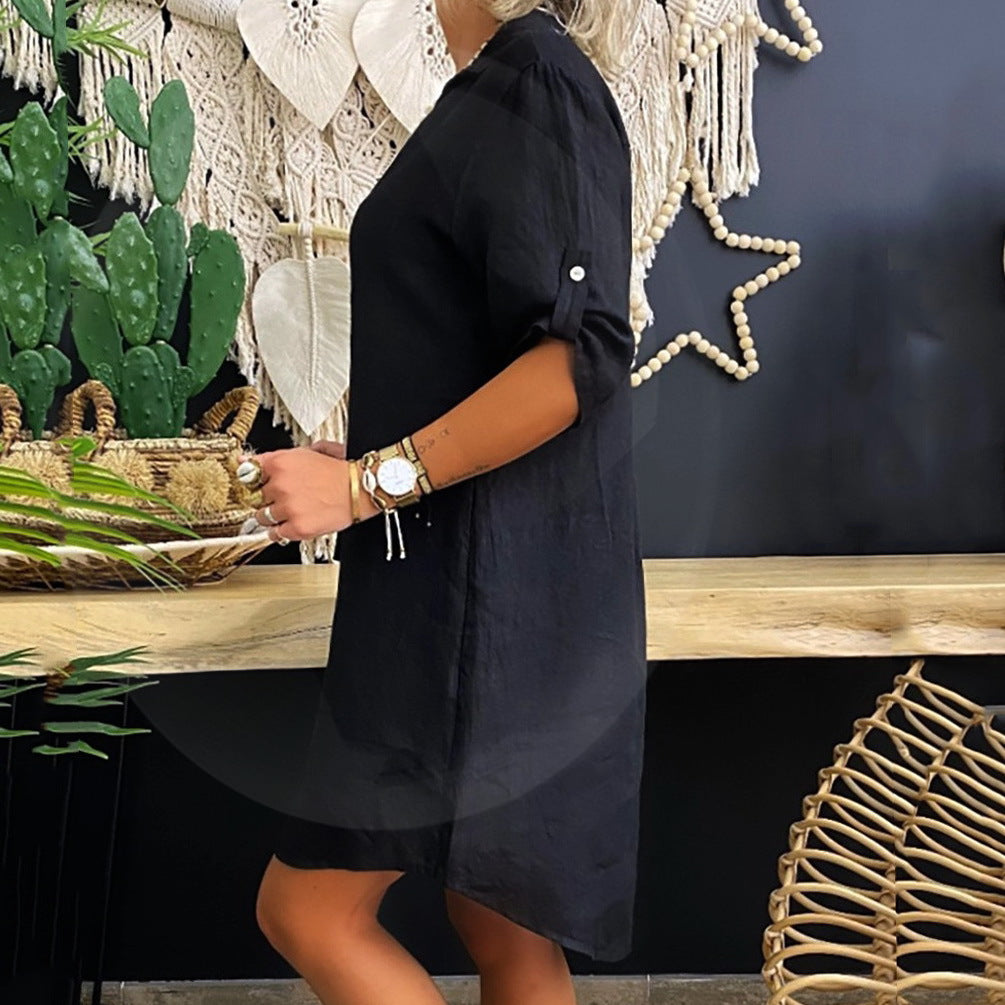 Avencea - Cotton Blouse Dress for Comfort and Style