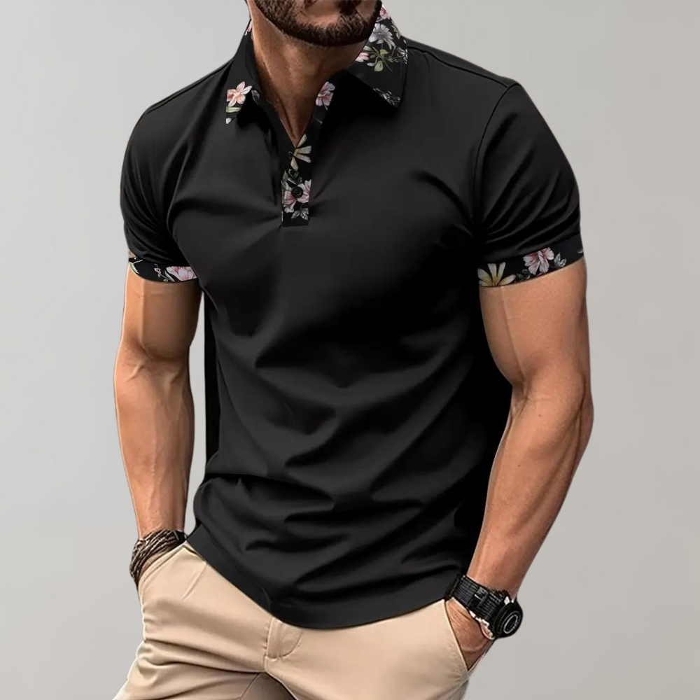 Avencea - Polo Shirt with Floral Print for Casual and Stylish Use
