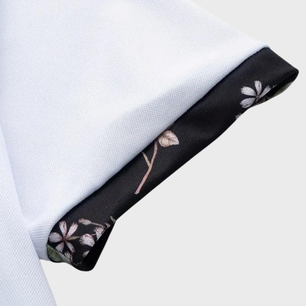 Avencea - Polo Shirt with Floral Print for Casual and Stylish Use