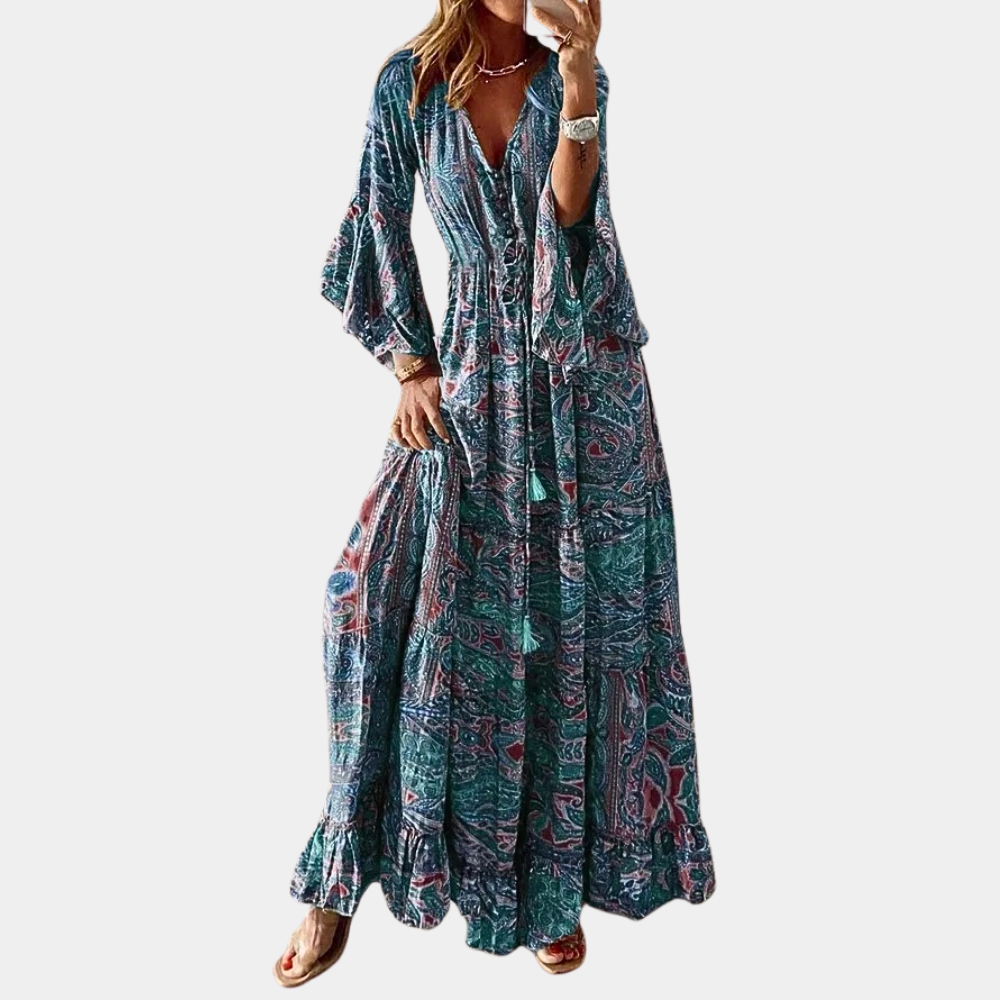 Avencea - Bohemian Long Dress for Women