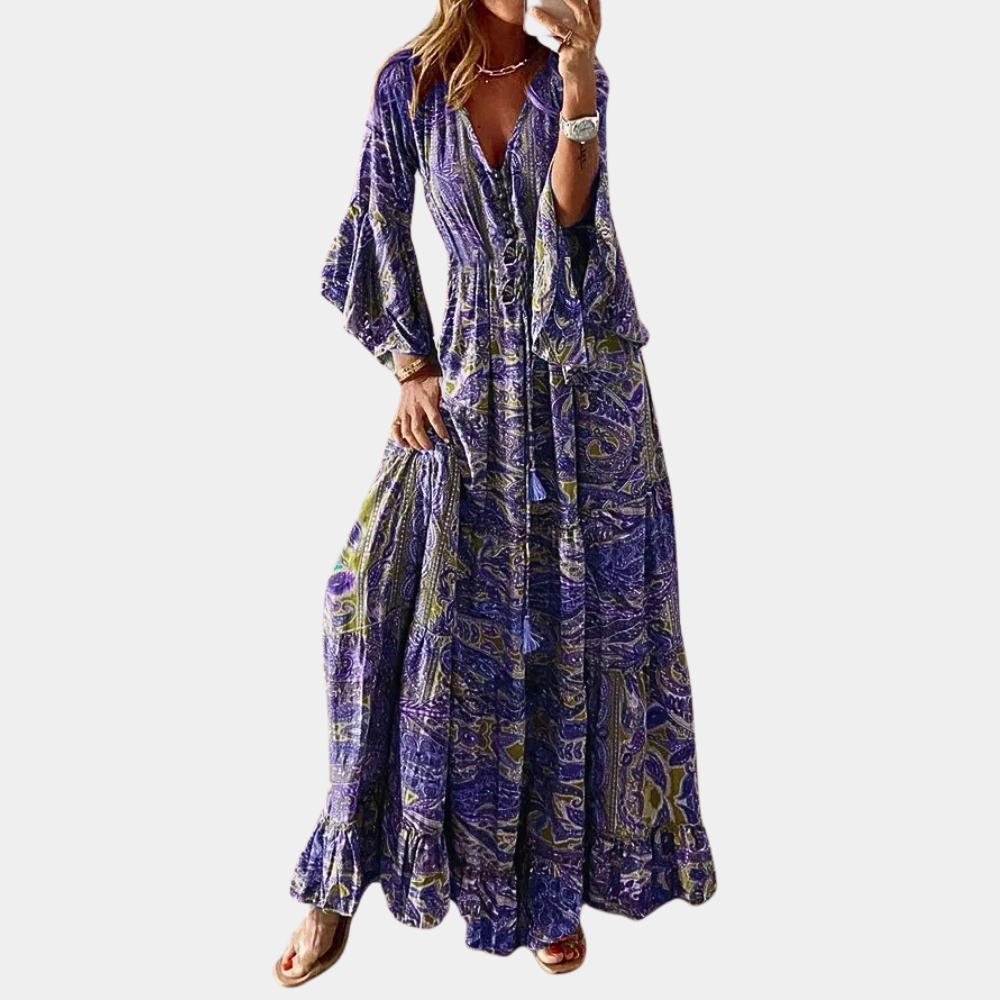 Avencea - Bohemian Long Dress for Women