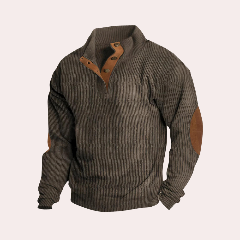 Avencea - Men's Casual Ribbed Sweatshirt