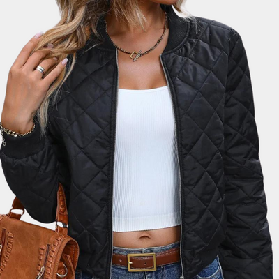 Peyton | Women’s Quilted Zip-Up Bomber Jacket