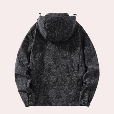 Natalie | Women’s Patterned Zip-Up Hooded Rain Jacket