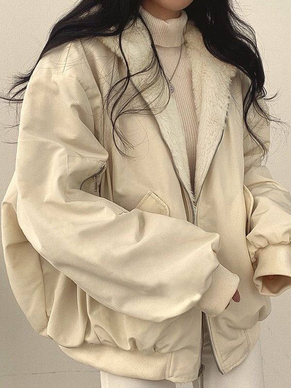 Reversible Oversized Fleece Jacket with Hood - Classic Chic and Design - Exclusive at Avencea