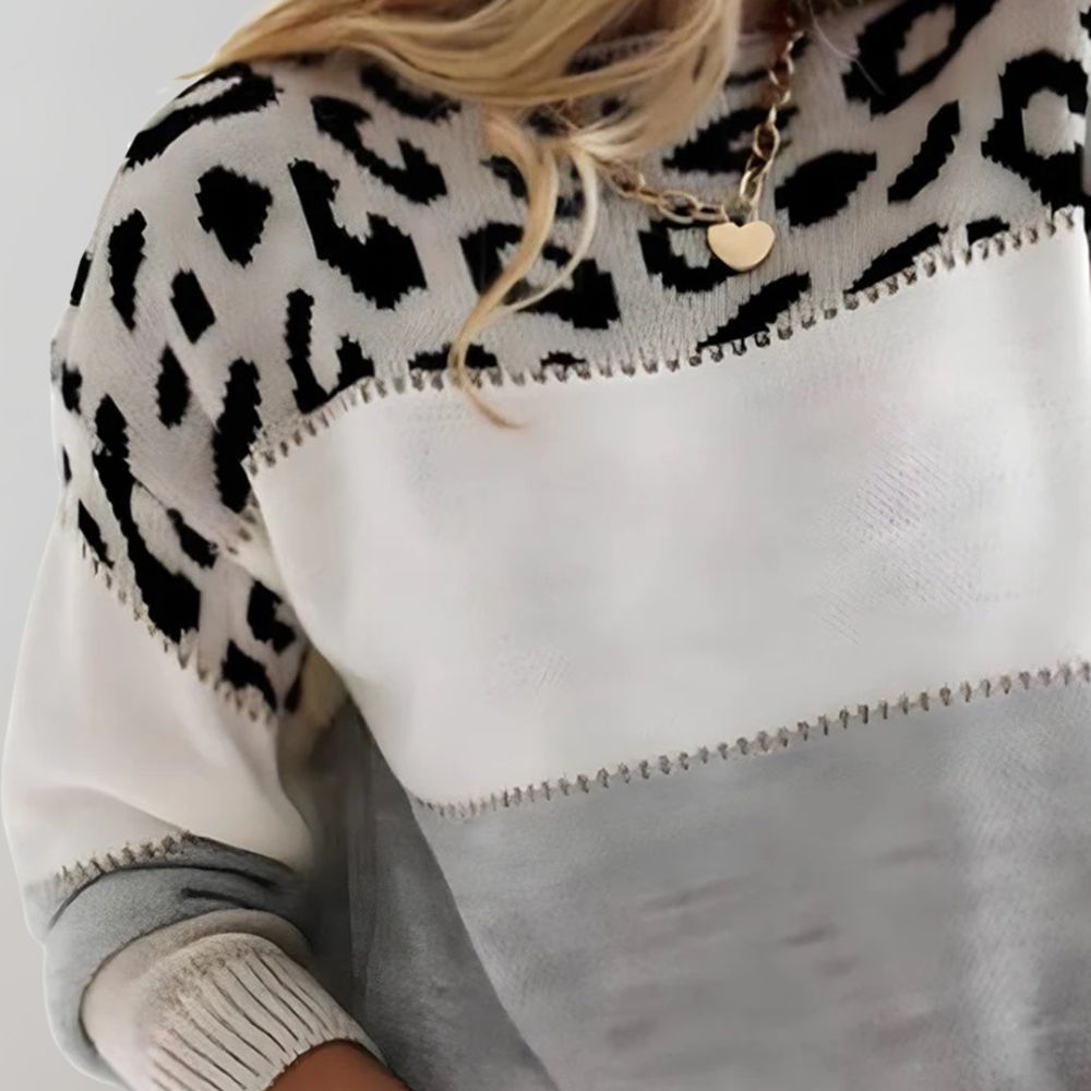 MARVELLA | LEOPARD PRINT CASUAL SWEATER