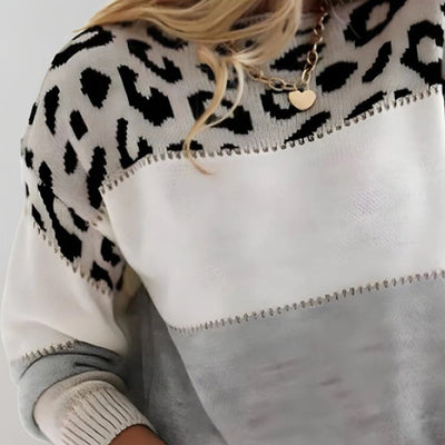 MARVELLA | LEOPARD PRINT CASUAL SWEATER