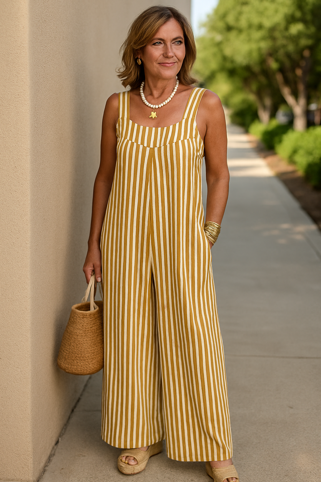 Madeline | Striped Wide-Leg Jumpsuit