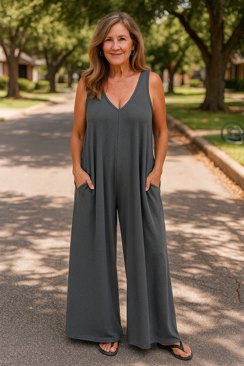 Grace | Wide-Leg Sleeveless Jumpsuit
