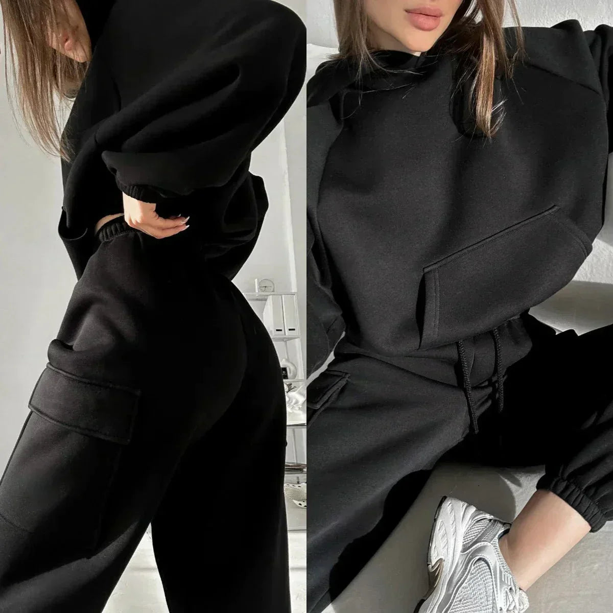 Jasmine | Women’s Cargo Pocket Hoodie And Joggers Set