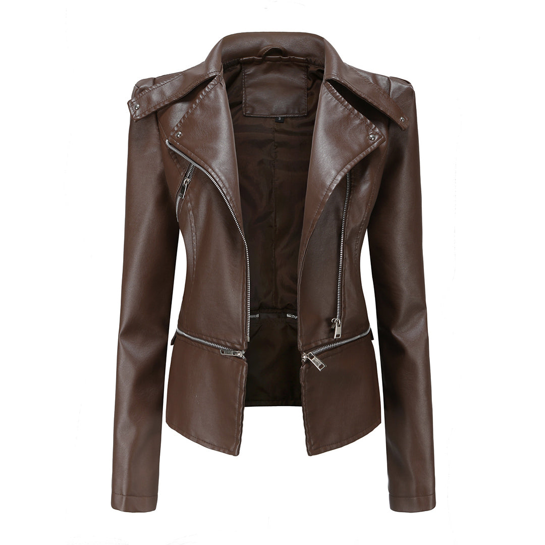 Avencea - Elegant Leather Jacket