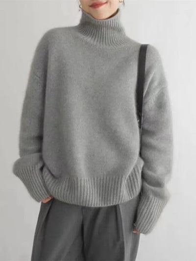 Hazel™ | High Neck Cashmere Sweater