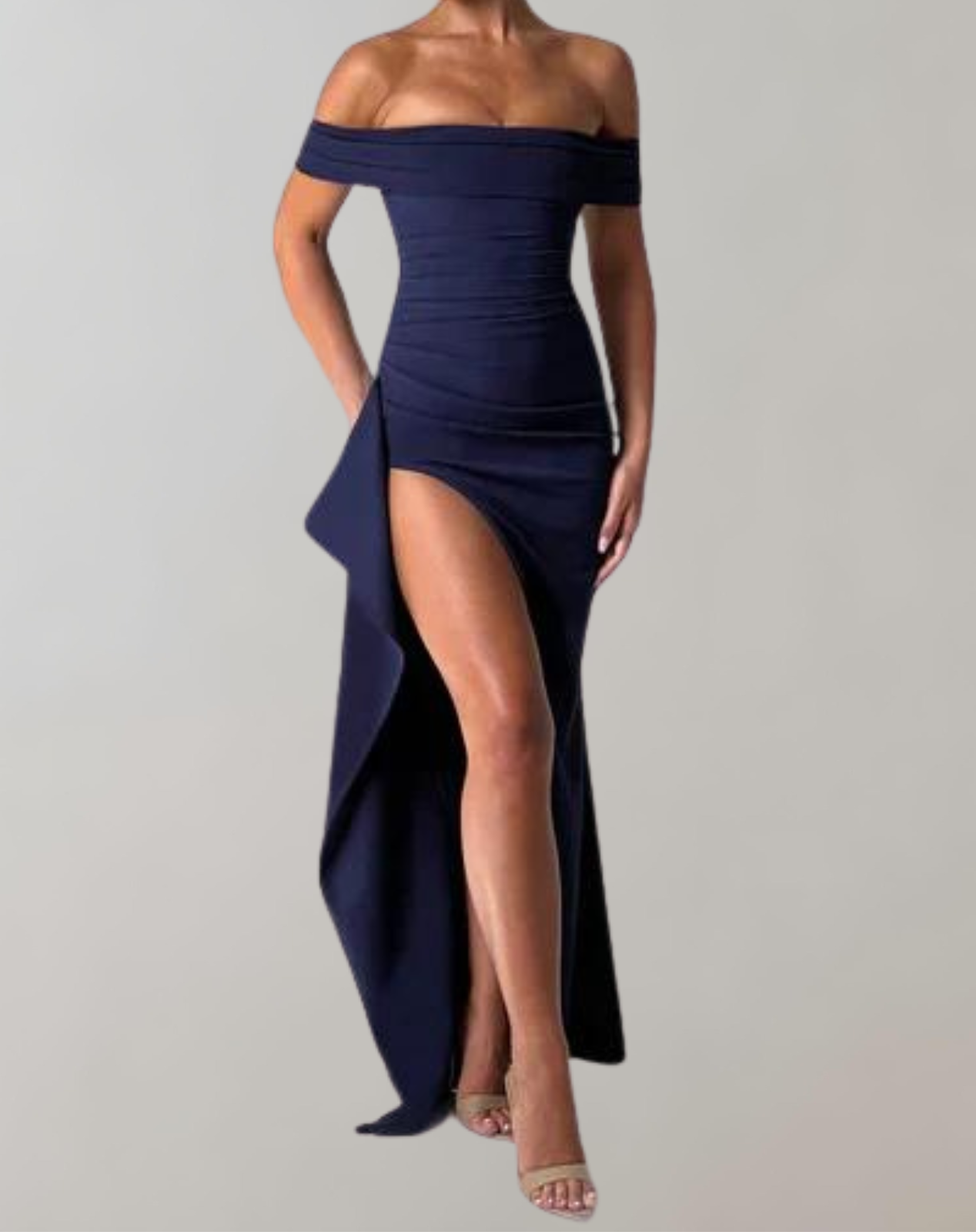 Ivara - Slimming Off-Shoulder Formal Gown