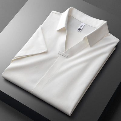 Joshua | Cotton Polo Shirt with Silk