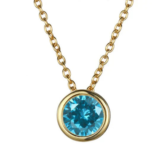 Lunaria Gemmara Birthstone Necklace | Gold 18k