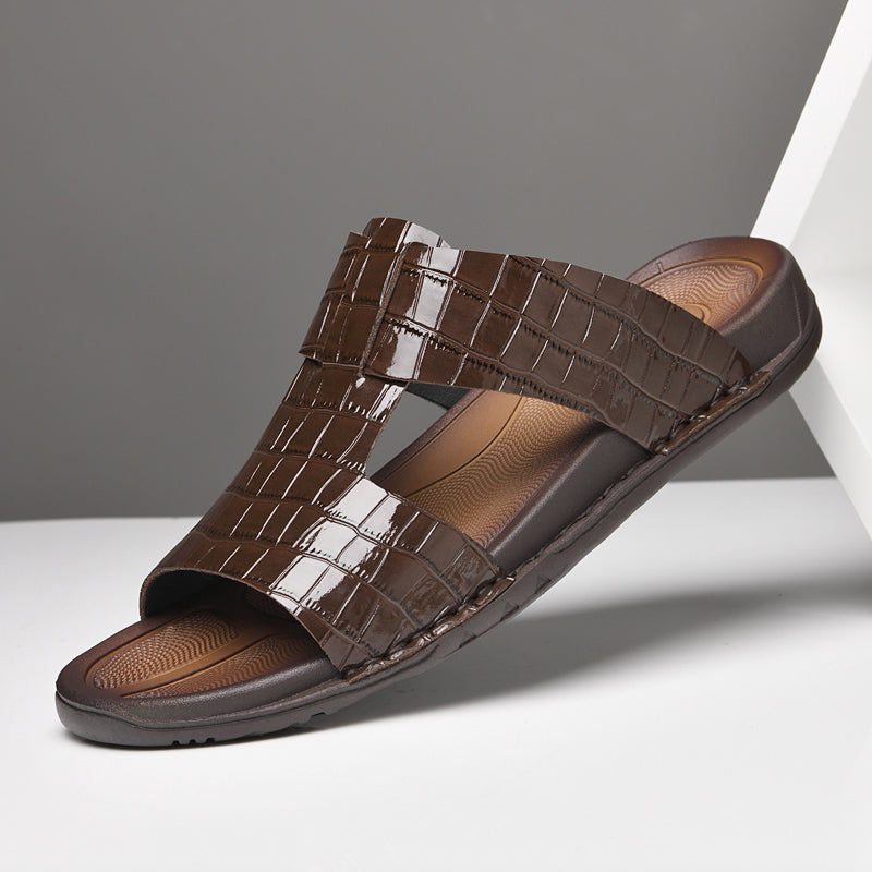 "Deserto Urbano" Embossed Sandals