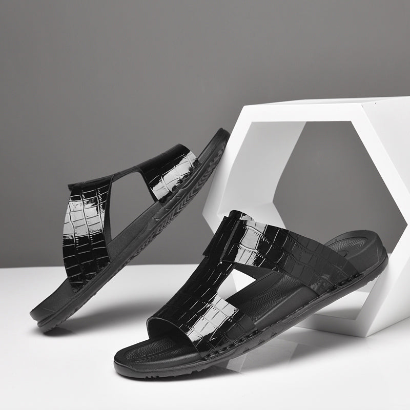 "Deserto Urbano" Embossed Sandals