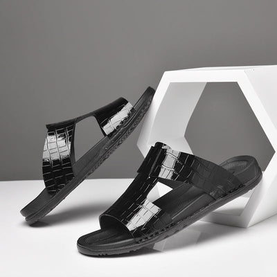 "Deserto Urbano" Embossed Sandals