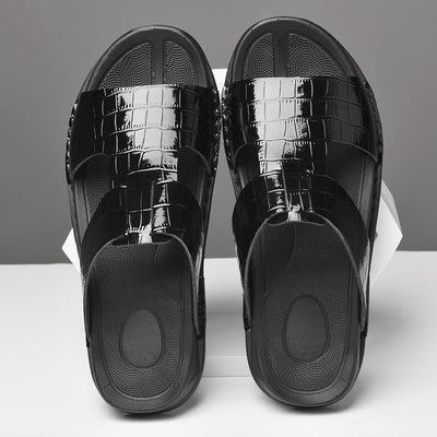 "Deserto Urbano" Embossed Sandals