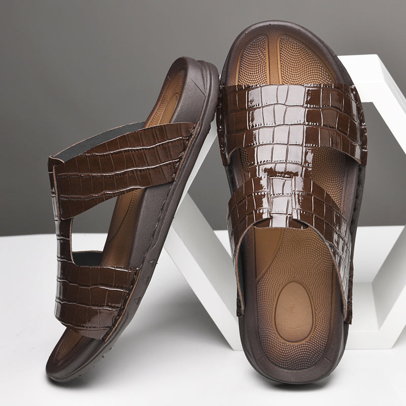 "Deserto Urbano" Embossed Sandals