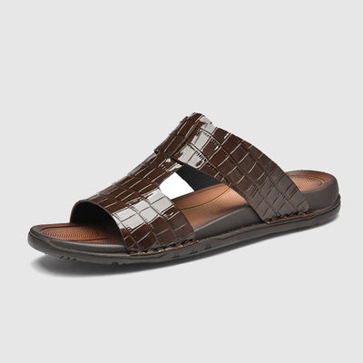 "Deserto Urbano" Embossed Sandals