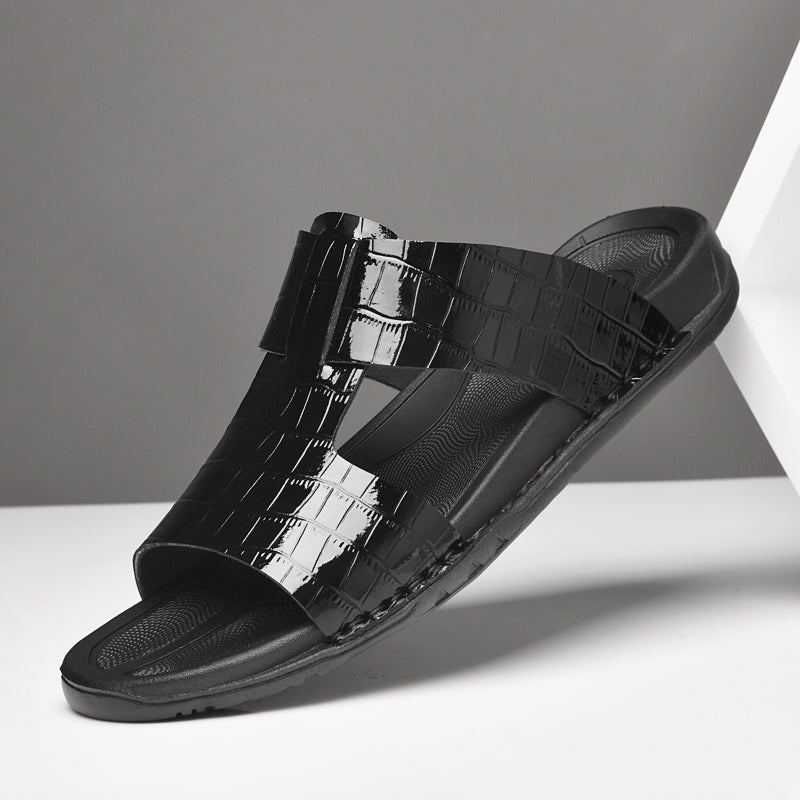 "Deserto Urbano" Embossed Sandals