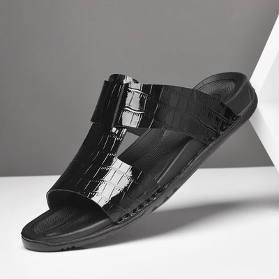 "Deserto Urbano" Embossed Sandals