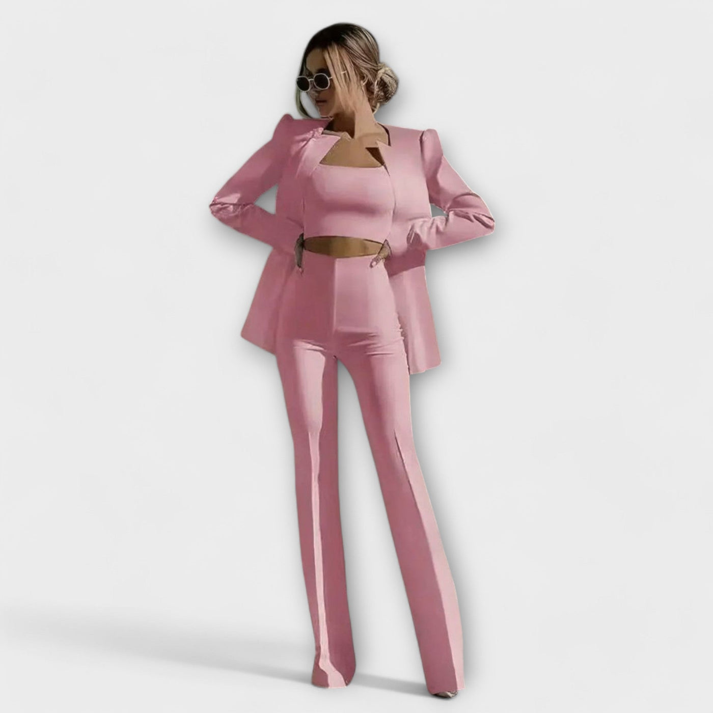 Selina – Stylish 3-Piece Set (Blazer, Top, Pants)
