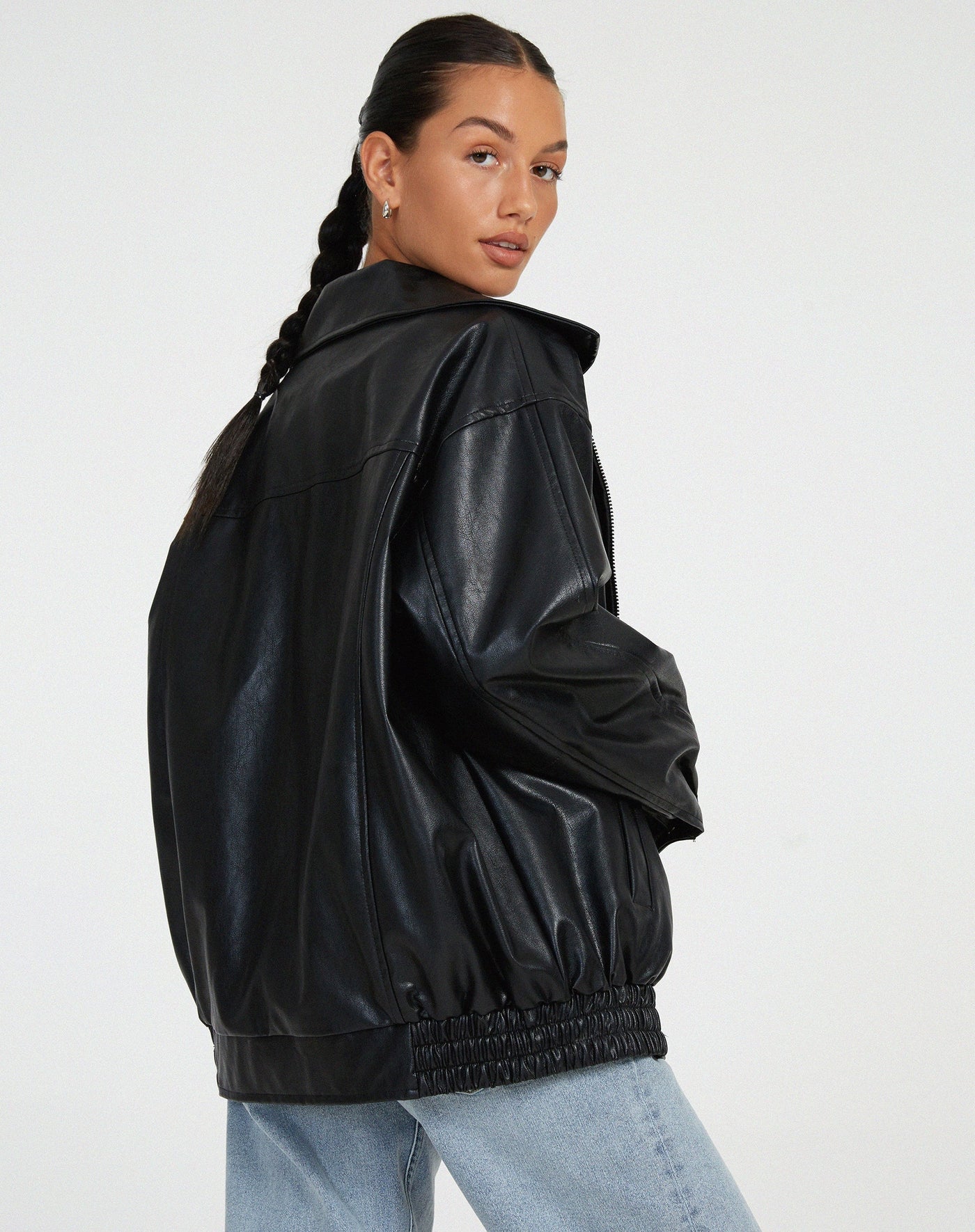 Ruby | Women’s Oversized Leather Bomber Jacket