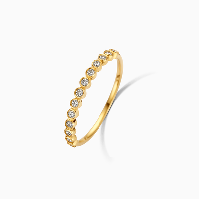 Diamond Bubble Ring | White Gold 14k