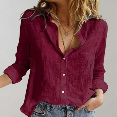 Avencea - Long Cotton Blouse for Women