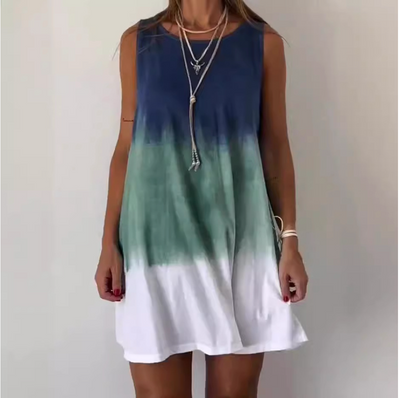 EDEN | SUNSET TIE-DYE TANK DRESS
