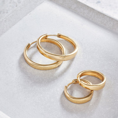 Gia Statement Hoops | Gold 18k