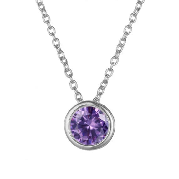 Lunaria Gemmara Birthstone Necklace | White Gold 18k