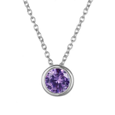 Lunaria Gemmara Birthstone Necklace | White Gold 18k