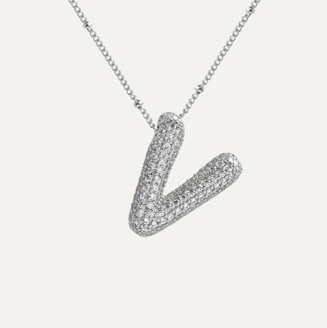 Savannah | Diamond Bubble Letter Necklace