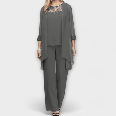 Constanza - 3-Piece Knit Set with Cardigan