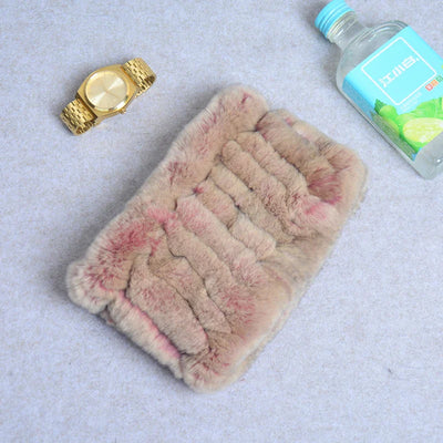 Women Real Fur Handmade Stretch Fur Scarf Knit Genuine Rex Rabbit Fur Headbands Girls Natural Fur Ring Cowl Snood Scarves Winter