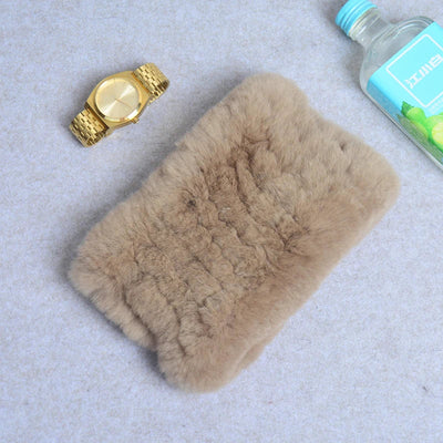 Women Real Fur Handmade Stretch Fur Scarf Knit Genuine Rex Rabbit Fur Headbands Girls Natural Fur Ring Cowl Snood Scarves Winter