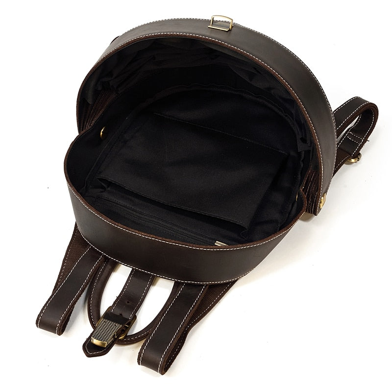 Leather Backpack Beetle Style Women Rucksack