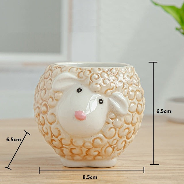 Vinthentic 6pcs Animal Flower Pots