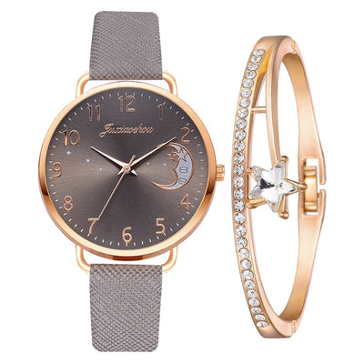 Liam - Set with Watch and Bracelets with Moon Phase Dial
