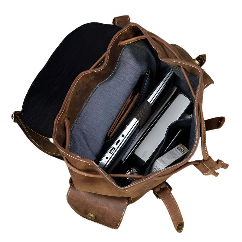 Backpack Large Capacity Leather Bag