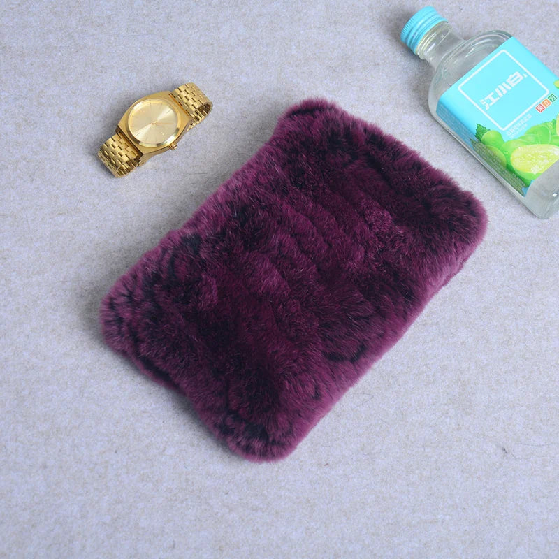 Women Real Fur Handmade Stretch Fur Scarf Knit Genuine Rex Rabbit Fur Headbands Girls Natural Fur Ring Cowl Snood Scarves Winter