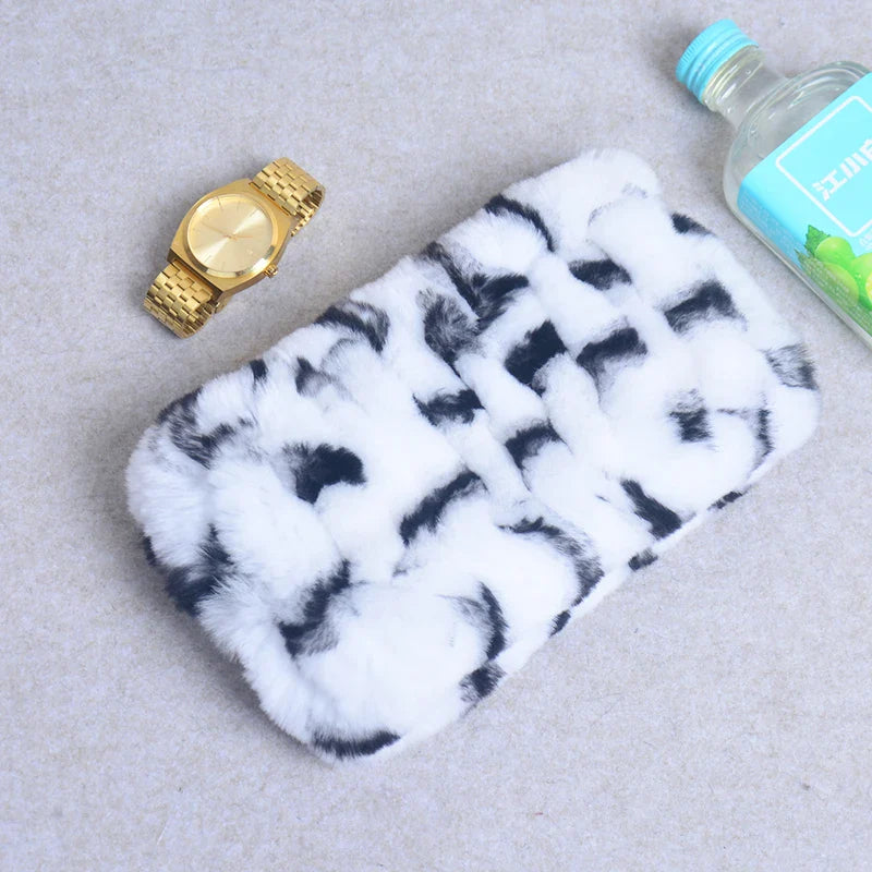 Women Real Fur Handmade Stretch Fur Scarf Knit Genuine Rex Rabbit Fur Headbands Girls Natural Fur Ring Cowl Snood Scarves Winter